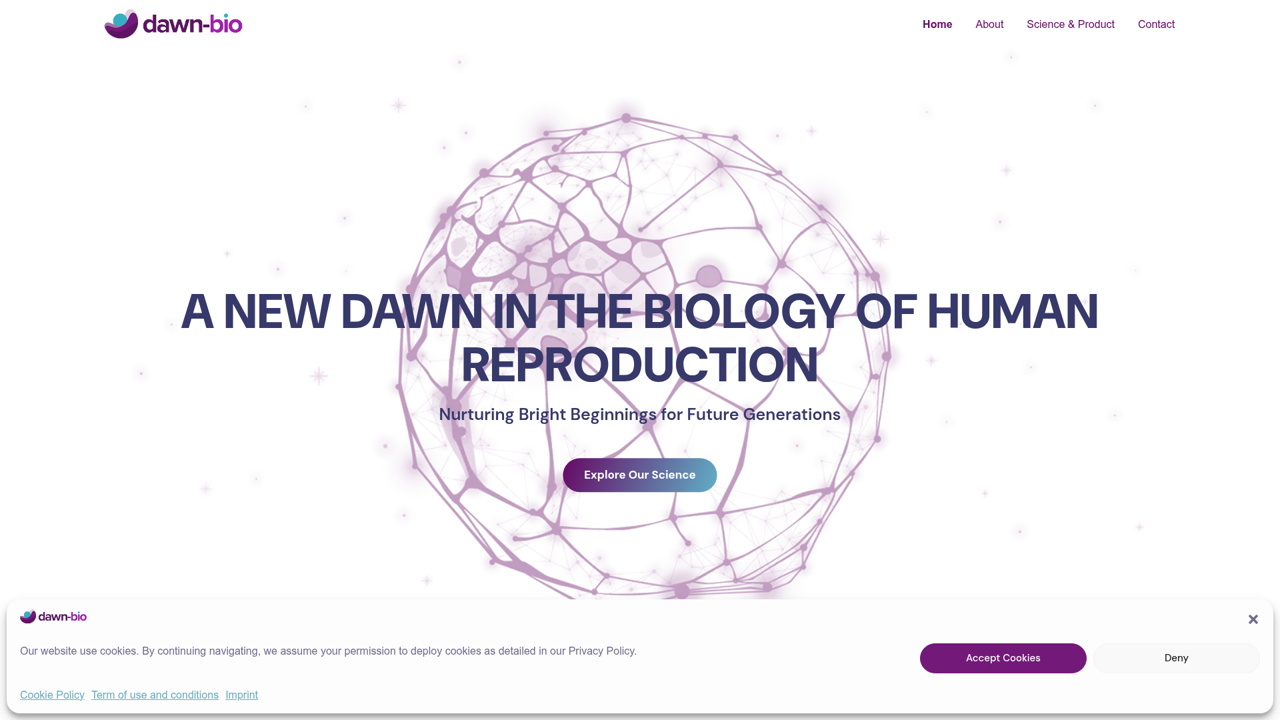 Dawn Bio website screenshot