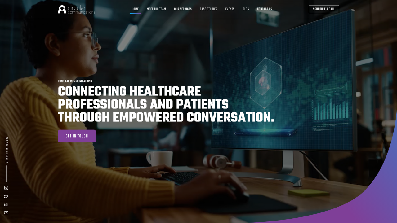 Circular Communications website screenshot